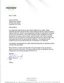 Tradebank Letter of Thanks