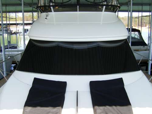 Window Tinting on a boat at Lake Lanier Marina